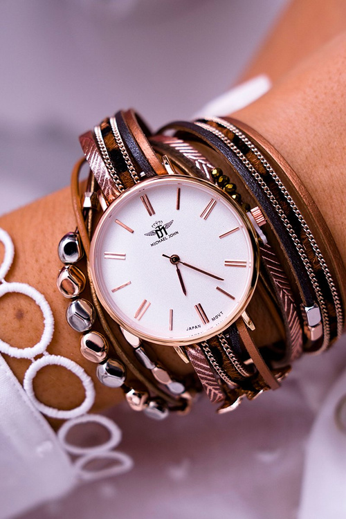 Women's Michael John Wrapped Watch Beige Lanell
