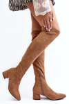 Kozaki Na Niskim Obcasie Za Kolano Camel Maidna 8098-2