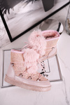 Children's Snow Boots With Fur Light Pink Minnie Mouse