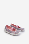 Slippers Ballerinas with Pattern Befado 116X328 Gray-Pink