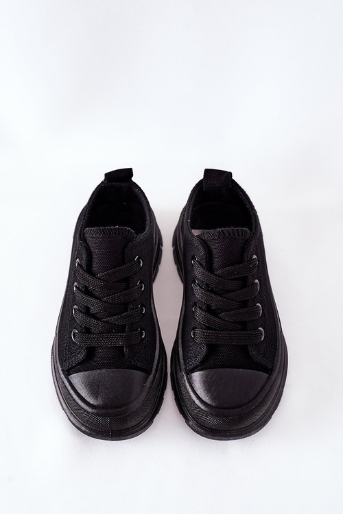 Children's Sneakers On A Platform Black Travel Time