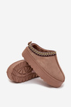 Children's Youth Snow Boots with Embroidery on Platform Khaki Jolisse