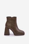High Heel Block Heels Eco Leather Dark Green Selarae