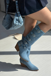 Fivelle Jeans Cowboy Boots On Heel With Clamps