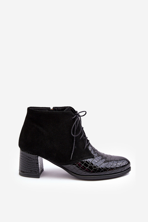 Women's Boots On Low Heel Black Ebba
