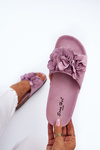 Women's Sandals on Cork Platform with Eco Suede Purple Jaihini
