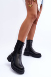 Slip-On High Padded Boots Ankle Boots Black Milca