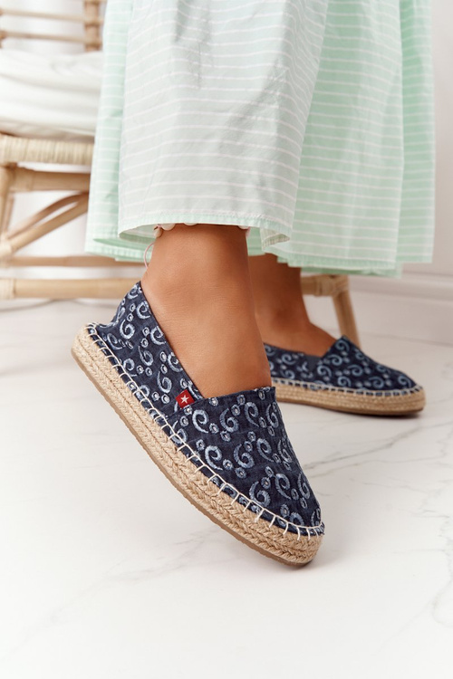 Espadryle Pleciona Podeszwa Big Star Granatowe AA274628 