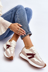 Women's Beige-Burgundy Sports Shoes Chloette
