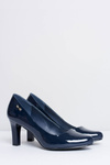 Women's Sergio Leone Navy Blue Lacquered pumps Orsola