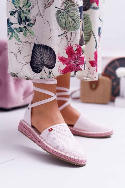 Espadryle Damskie Big Star Na Platformie Różowe DD274A192