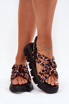 Women's Platform Sandals With Straps Leopard Print Filamira
