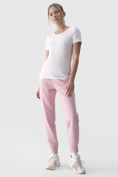 Smooth Women's T-Shirt With Logo White 4F 4FWMM00TTSHF1845-10S