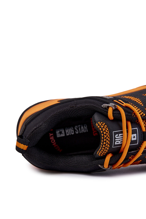Buty Sportowe Trapery Męskie Memory Foam Pomarańczowe Big Star KK174107