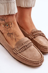 Women's Suede Loafers Beige Clorie