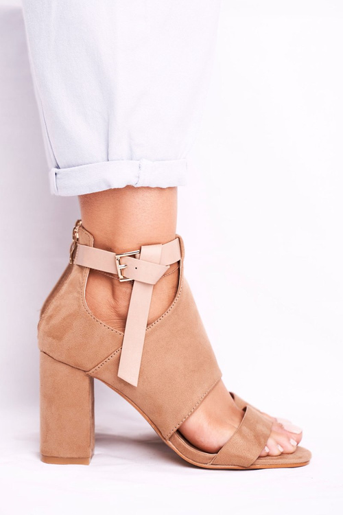 Stiletto Sandals with Uppers Vinceza 20-17054 Beige