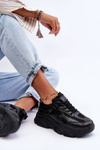 Women's Sneakers on a Chunky Platform Black Agnenia