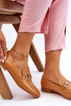 Classic Women's Loafers With Embellishment Camel Jamie