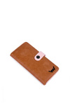Women's Leather Zip Wallet Brown and beige Florience