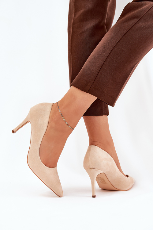 High Heels Made Of Eco Suede Beige Vannith