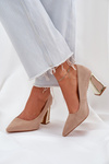 Elegant Heels On A Stiletto Pointed Toes Dark Beige Falseki