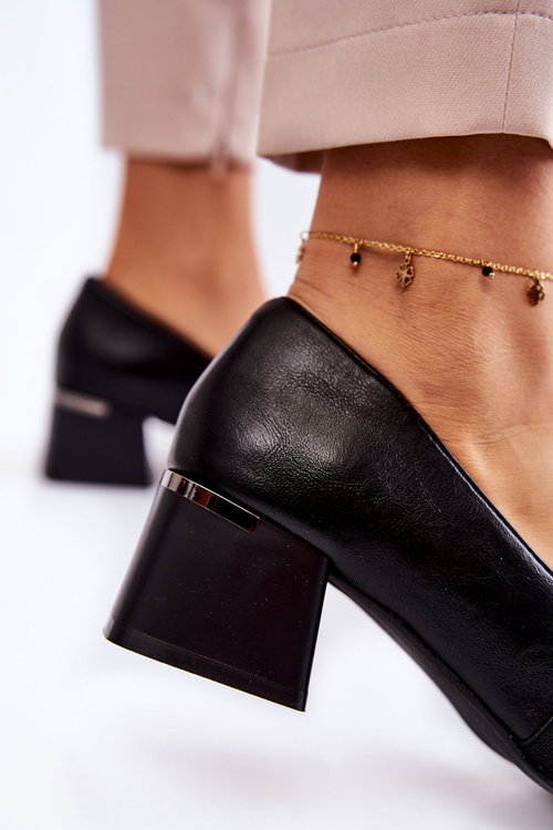 Fashionable Leather Pumps La.Fi 230033B-PU Black