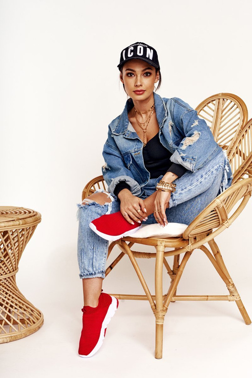 Buty Sportowe Slip-on Big Star Czerwone DD274463