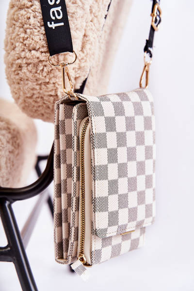 Wallet Magnet 2in1 Checkered Beige Costa