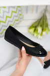 Black Brocade Slip On Laya Ballerinas