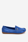 Women's Suede Loafers With Embellishments Blue Leah