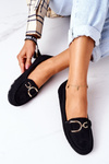 Women's Suede Loafers Black Downtown