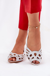 Perforated Ballerinas With Open Toes Silver Calgis