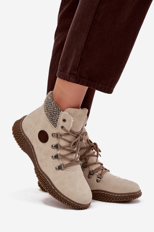 Insulated Trapper Boots Womens Light Beige Zenaya