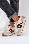 Women's Sports Shoes On Platform Beige-Red Emidi