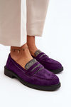 Women's Embellished Moccasins Purple Dananei