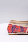 Lu Boo | Women's Slip-on Linen Espadrilles Aztec Coral Bimbi.