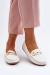 Women's Classic Eco Leather Moccasins White Demese