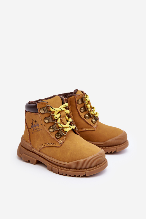 Children's Lined Boots Trappers Camel Walter