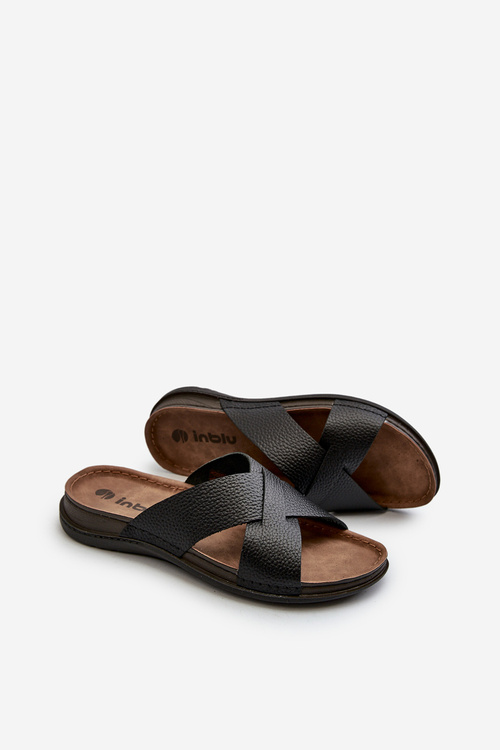 Light Comfortable Men's Sandals with Buckles Inblu MT000016 Black