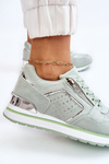 Women's Sports Shoes With Decorative Zipper Green Adrea