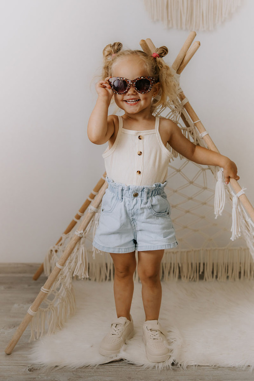 Buty Dziecięce Sportowe Na Rzepy Beżowy Elike