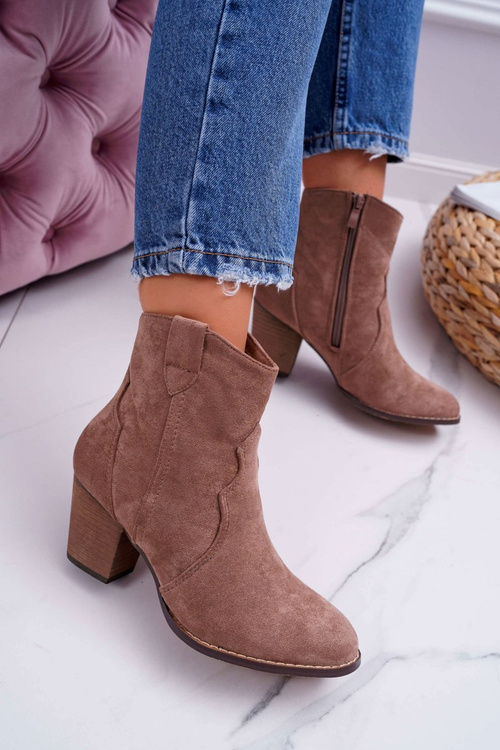 Women's Stiletto Boots Cowboy Khaki Nutriso