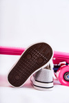 Children's Sneakers Tied Rose Silver Wella