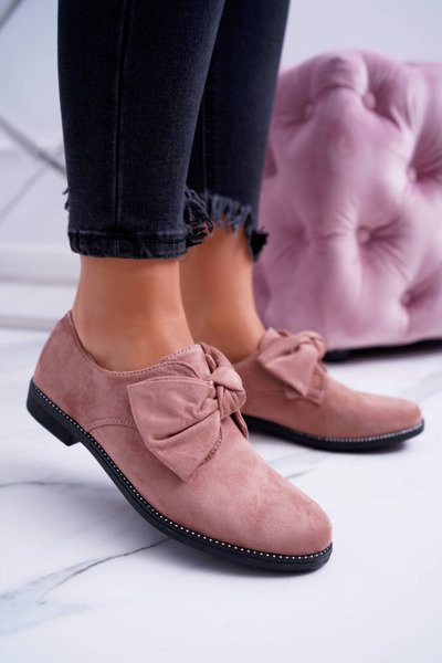 Women's Half Slip-on Shoes With Cocard Pink Gracias