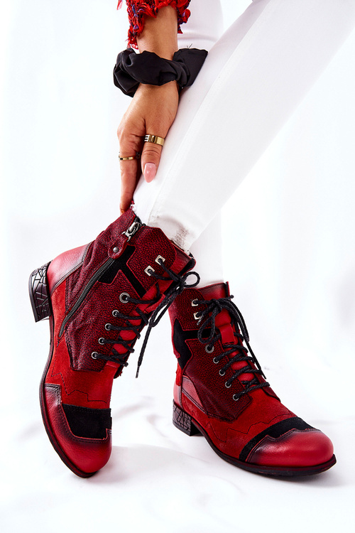 Women’s Boots Maciejka Warm Leather Red 04625-08