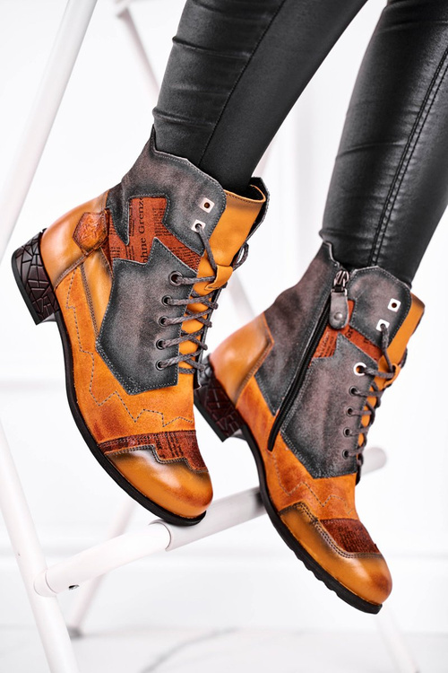 Women’s Boots Maciejka Warm Leather Yellow 04625-07