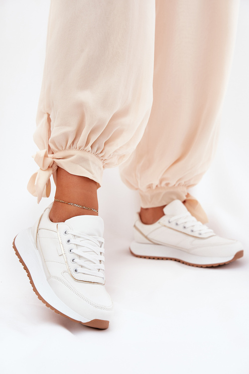 Ladies Sports Shoes On Platform White Nevliese
