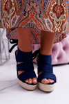 Women's Sandals On Anchors Navy Blue Yenga