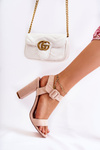 Classic Suede Sandals Beige Nelia