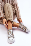 Women's Sneakers On A Chunky Platform Beige and Black Ember